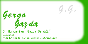 gergo gazda business card